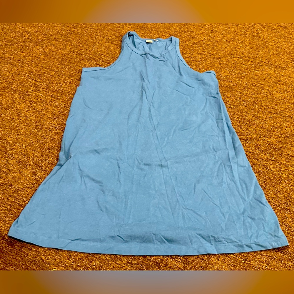 GAP M blue tank dress bathing suit summer cover up sleeveless oversized shirt